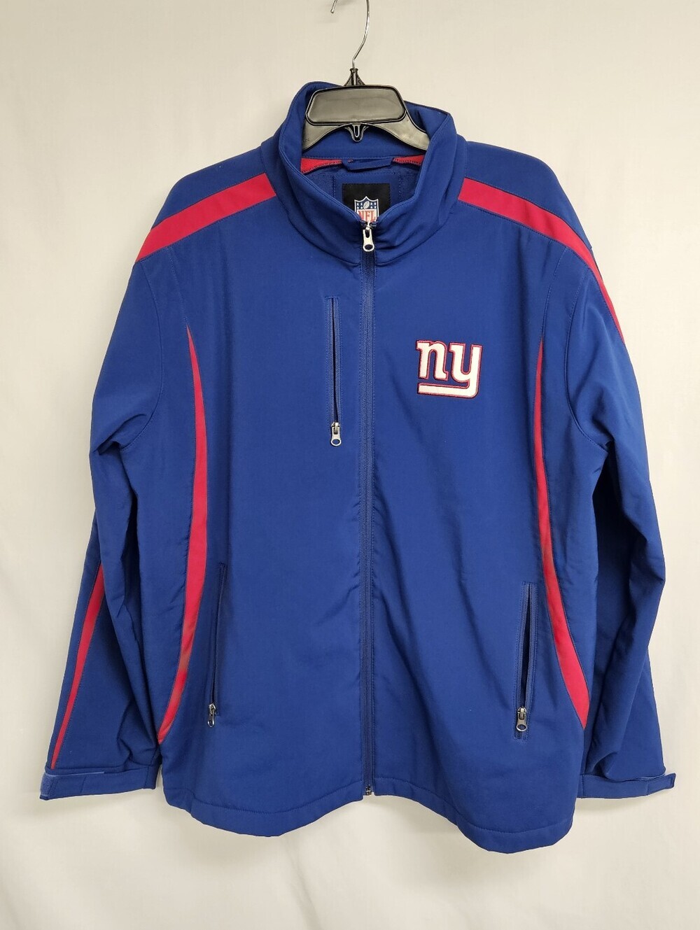 NFL Team Apparel New York Giants Full Zip Jacket Blue Back Logo Men's X-Large